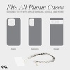 image:imageCaseMate Beaded Phone Charm  Detachable Anti Theft Strap  HandsFree iPhone Wrist Strap for Women  Phone Chain Wristlet  Fits Galaxy Pixel and More  Crystal Pearl GoldBlack Leather