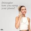 image:imageCaseMate Crossbody Phone Lanyard Works with All Phones HandsFree Strap  Leather Cell Phone Charm  Neck Chain Holder for iPhone 17 Pro Max 16 Pro Max 151413S26 Ultra  Gold Chain Tan LeatherBeige Rope