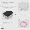 image:imageCaseMate Phone Charm Bangle Bracelet  Detachable Wristlet Keychain for Women  HandsFree iPhone Wrist Strap with Tether Tab  Key Ring Bracelet for Galaxy Pixel and Phone Cases  StardustFuchsia