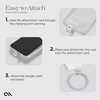 image:imageCaseMate Phone Charm Bangle Bracelet  Detachable Wristlet Keychain for Women  HandsFree iPhone Wrist Strap with Tether Tab  Key Ring Bracelet for Galaxy Pixel and Phone Cases  StardustPale Blue