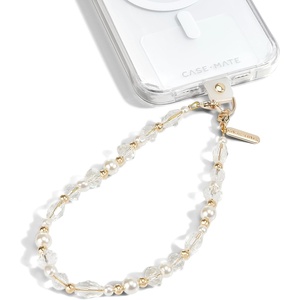 image:imageCaseMate Beaded Phone Charm  Detachable Anti Theft Strap  HandsFree iPhone Wrist Strap for Women  Phone Chain Wristlet  Fits Galaxy Pixel and More  Crystal Pearl GoldCrystal Pearl Gold
