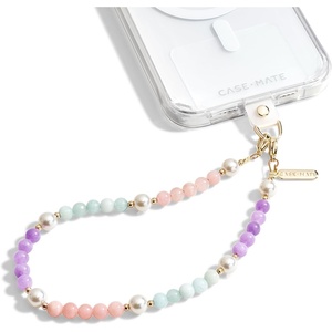 image:imageCaseMate Beaded Phone Charm  Detachable Anti Theft Strap  HandsFree iPhone Wrist Strap for Women  Phone Chain Wristlet  Fits Galaxy Pixel and More  Crystal Pearl GoldSugar Rush