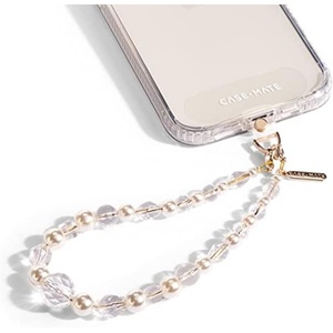 image:imageCaseMate Beaded Phone Charm  Detachable Anti Theft Strap  HandsFree iPhone Wrist Strap for Women  Phone Chain Wristlet  Fits Galaxy Pixel and More  Crystal Pearl GoldCrystal Pearl