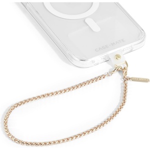image:imageCaseMate Beaded Phone Charm  Detachable Anti Theft Strap  HandsFree iPhone Wrist Strap for Women  Phone Chain Wristlet  Fits Galaxy Pixel and More  Crystal Pearl GoldDainty Gold Chain