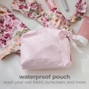 image:imageCaseMate Essential Crinkle Bow Makeup Bag  Ballet Pink  Waterproof Zipper Pouch  Daily Use Travel Pouch for Toiletries and Beach Essentials  Small Cosmetic Bag for Secure StorageBallet Pink