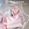 image:imageCaseMate Essential Crinkle Bow Makeup Bag  Ballet Pink  Waterproof Zipper Pouch  Daily Use Travel Pouch for Toiletries and Beach Essentials  Small Cosmetic Bag for Secure StorageBallet Pink