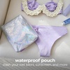 image:imageCaseMate Essential Crinkle Bow Makeup Bag  Ballet Pink  Waterproof Zipper Pouch  Daily Use Travel Pouch for Toiletries and Beach Essentials  Small Cosmetic Bag for Secure StorageIridescent