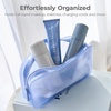 image:imageCaseMate Jelly Makeup Bag  Waterproof Zipper Pouch  Stardust Twinkle  Travel Makeup and Toiletry Bag for Women  Small Cosmetic Makeup OrganizerCase for Hair Accessories and Daily EssentialsCarolina Blue