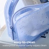 image:imageCaseMate Jelly Makeup Bag  Waterproof Zipper Pouch  Stardust Twinkle  Travel Makeup and Toiletry Bag for Women  Small Cosmetic Makeup OrganizerCase for Hair Accessories and Daily EssentialsCarolina Blue