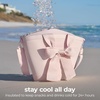 image:imageCaseMate Large Jelly Cooler Tote with Crossbody Strap  Ballet Pink Bow  12L Waterproof Soft Cooler Bag wZippered Insulation  Keeps Drinks Cold for 24 hrs Travel Tote for Beach amp Weekend Getaways
