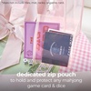 image:imageCaseMate Mahjong Jelly Tote Set  4 Pcs Empty American Mahjong Bag Set  Extra Large Jelly Tote Game Card amp Dice Pouch Rack Sleeve and Crinkle Tile Bag for Game Nights and Travel  Ballet Pink BowBallet Pink Bow