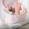 image:imageCaseMate Makeup BagOrganizer  Cosmetic Bag wWaterproof Fabric  Skincare and Toiletry Case for Women  Zipper Make Up Pouch for Travel Essentials amp Hair Accessories Train Case  Ballet Pink Bow