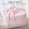 image:imageCaseMate Makeup BagOrganizer  Cosmetic Bag wWaterproof Fabric  Skincare and Toiletry Case for Women  Zipper Make Up Pouch for Travel Essentials amp Hair Accessories Train Case  Ballet Pink Bow