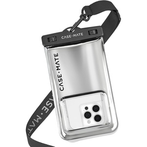 image:imageCaseMate IP68 Waterproof Phone Pouch  Citrus Splash  Touchscreen Floating Waterproof Phone Case with Crossbody Lanyard  Fits All Phones  Beach Cruise Ship Travel EssentialsSilver Chrome