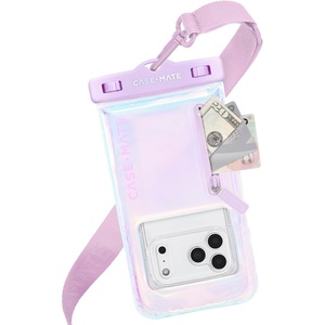 image:imageCaseMate IP68 Waterproof Phone Pouch  Citrus Splash  Touchscreen Floating Waterproof Phone Case with Crossbody Lanyard  Fits All Phones  Beach Cruise Ship Travel EssentialsIridescent w Zip Pocket
