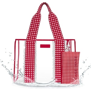 image:imageCaseMate Jelly Tote BagClear Cherry Gingham Eyelet Ruffle