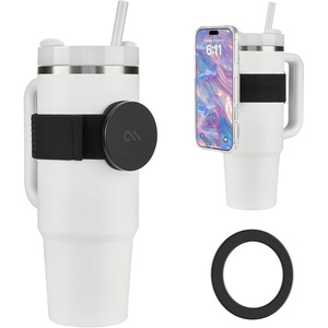 image:imageCaseMate Magnetic Phone Holder Strap for Water Bottle  HandsFree Phone Holder for Stanley Cup  Travel amp Gym Accessory for Yeti Owala HydroFlask Bottles amp Tumblers MagSafe Compatible  Black