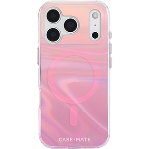 image:imageCaseMate Soap Bubble iPhone 17 Pro Case  Iridescent Waterfall  Compatible with MagSafe  Stylish Liquid Glitter Phone Case w12ft Drop Protection  Premium Magnetic Cover for iPhone 17 ProPeach Iridescent