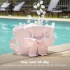 image:imageCaseMate Small Jelly Cooler Tote with Shoulder Strap  Ballet Pink Bow  7L Waterproof Soft Cooler Bag wZippered Insulation  Keeps Drinks Cold for 24 hrs Travel Tote for Beach amp Weekend GetawaysBallet Pink Bow