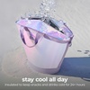 image:imageCaseMate Small Jelly Cooler Tote with Shoulder Strap  Ballet Pink Bow  7L Waterproof Soft Cooler Bag wZippered Insulation  Keeps Drinks Cold for 24 hrs Travel Tote for Beach amp Weekend GetawaysIridescent