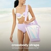image:imageCaseMate Small Jelly Cooler Tote with Shoulder Strap  Ballet Pink Bow  7L Waterproof Soft Cooler Bag wZippered Insulation  Keeps Drinks Cold for 24 hrs Travel Tote for Beach amp Weekend GetawaysIridescent
