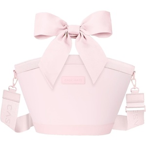 image:imageCaseMate Small Jelly Cooler Tote with Shoulder Strap  Ballet Pink Bow  7L Waterproof Soft Cooler Bag wZippered Insulation  Keeps Drinks Cold for 24 hrs Travel Tote for Beach amp Weekend GetawaysBallet Pink Bow