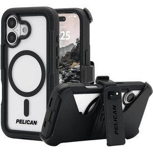 image:imagePelican Protector iPhone 17 Pro Case with Camera Stand  Clear  Rugged MagSafe Phone Case with 16ft MilitaryGrade Drop Protection  Heavy Duty Magnetic Phone Cover for iPhone 17 ProBlackClear