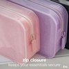 image:imageCaseMate Jelly Makeup Bag  Waterproof Zipper Pouch  Midnight BlackBallet Pink Twinkle