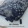 image:imageCaseMate Essential Crinkle Bow Makeup BagNavy Bandana